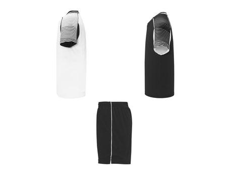 Dres set 2+1 čierna - biela