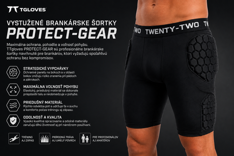 Vystužené brankárske šortky PROTECT-GEAR